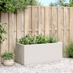 vidaXL Sodo lovelis, baltos spalvos, 80x36x35cm, PP