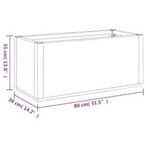 Zahradní truhlík s nohami hnědý 80 x 36 x 35 cm PP - obrázek 10