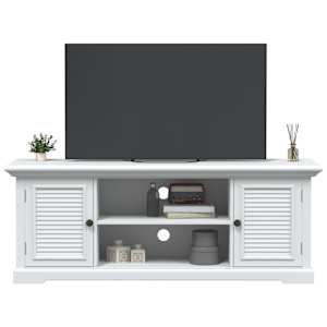 TV skříňka bílá 110 x 30 x 41 cm kompozitní dřevo - obrázek 1
