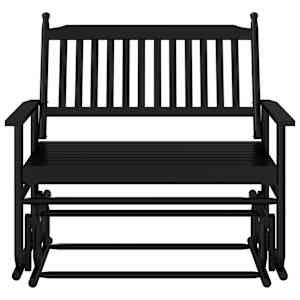 Lavice glider černá 118 x 70 x 104,5 cm masivní topolové dřevo - obrázek 4