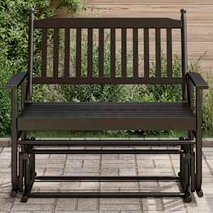 Lavice glider černá 118 x 70 x 104,5 cm masivní topolové dřevo - obrázek 1
