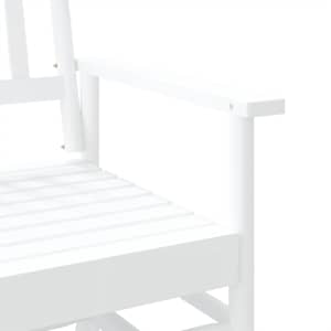 Lavice glider bílá 118 x 70 x 104,5 cm masivní topolové dřevo - obrázek 7