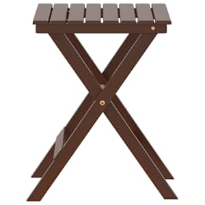Odkládací stolek skládací hnědý masivní topolové dřevo - obrázek 5