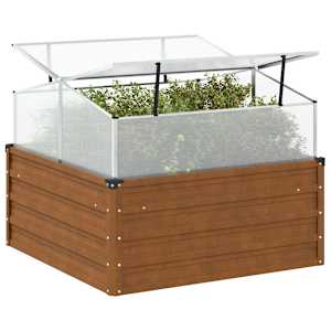 Vrtna greda z zeleno hišo vremensko odporno jeklo