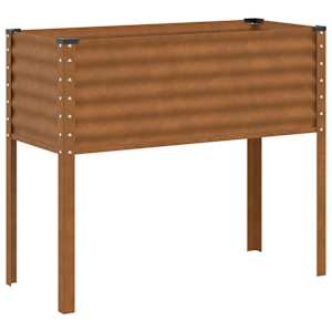 Zahradní květináč 100 x 45 x 90 cm, odolný proti povětrnostním vlivům, ocel - obrázek 2