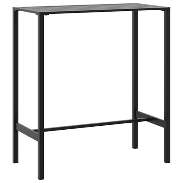 vidaXL baarilaud, must, 100x50x110 cm, pulberv&auml;rvitud teras