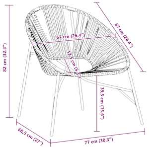 Zahradní vajíčková židle Black Poly Rattan - obrázek 8