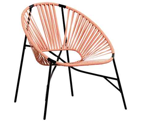 vidaXL Hagestolsett 3 stk svart og oransje polyrotting