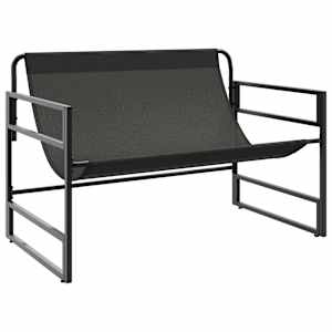 Zahradní lavice s poduškou taupe 113 cm ocel - obrázek 5