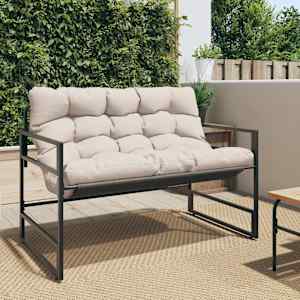 vidaXL aiapink koos istmepadjaga, pruunikashall, 113 cm, teras