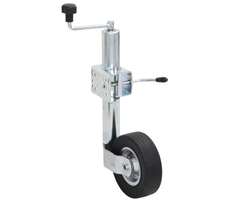 vidaXL Cric &agrave; roue pour remorque 60 mm 2 tubes de soutien 3 pinces