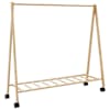 vidaXL riidenagi riiulite ja ratastega 106x34x106,5 cm bambusest