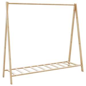 Stojan na oblečení s policemi 106x34x102 cm bambus - obrázek 1