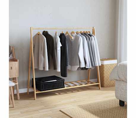 vidaXL Clothes Rack with Shelves 106x34x102 cm Bamboo