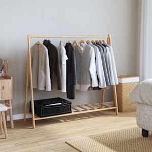 vidaXL Clothes Rack with Shelves 106x34x102 cm Bamboo