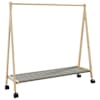 vidaXL riidenagi riiulite ja ratastega 106x34x106,5 cm bambusest