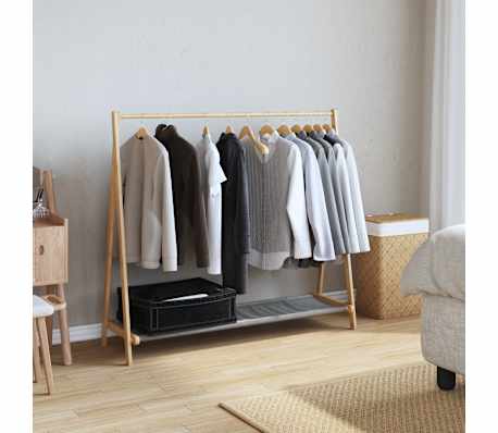 vidaXL Clothes Rack with Shelves 106x34x102 cm Bamboo