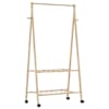 vidaXL riidenagi riiulite ja ratastega 96x45,5x155,5 cm bambusest