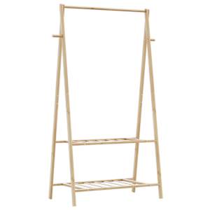 vidaXL riiulitega riidenagi, 96x45,5x150,5 cm, bambus