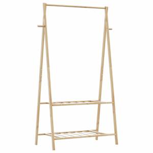 Stojan na oblečení s policemi 96x45,5x150,5 cm bambus - obrázek 6