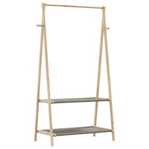 Stojan na oblečení s policemi 96x45,5x150,5 cm bambus - obrázek 1