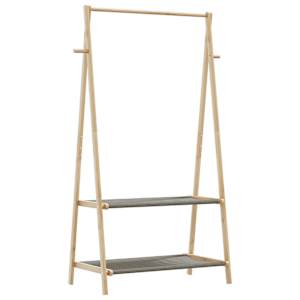 Stojan na oblečení s policemi 96x45,5x150,5 cm bambus - obrázek 6