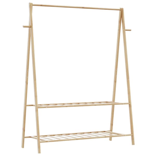vidaXL riiulitega riidenagi, 132x45,5x150,5 cm, bambus