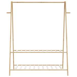 Stojan na oblečení s policemi 132x45,5x150,5 cm bambus - obrázek 4