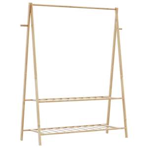 Stojan na oblečení s policemi 132x45,5x150,5 cm bambus - obrázek 6