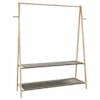 vidaXL riiulitega riidenagi, 132x45,5x150,5 cm, bambus
