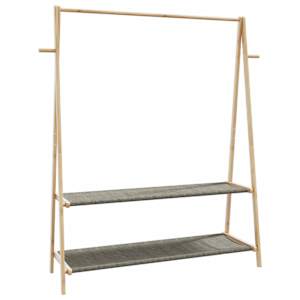 vidaXL riiulitega riidenagi, 132x45,5x150,5 cm, bambus