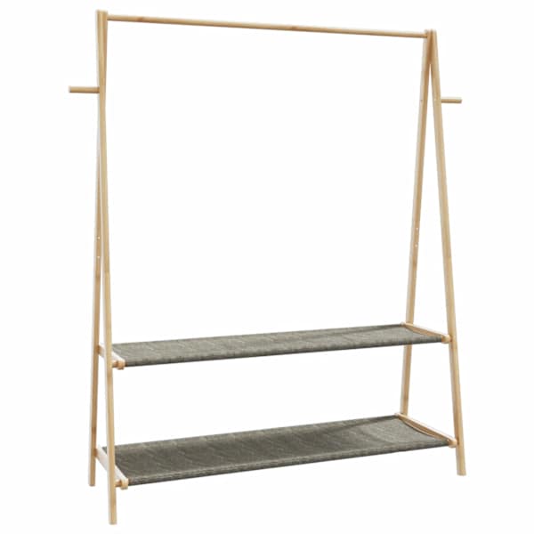 vidaXL riiulitega riidenagi, 132x45,5x150,5 cm, bambus