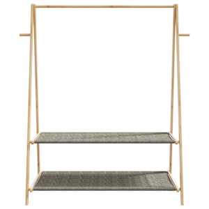 Stojan na oblečení s policemi 132x45,5x150,5 cm bambus - obrázek 4