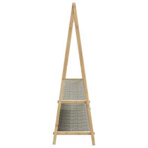 Stojan na oblečení s policemi 132x45,5x150,5 cm bambus - obrázek 5