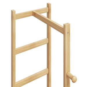 Stojan na kabáty s háčky a policemi 38,5x30x156 cm bambus - obrázek 6