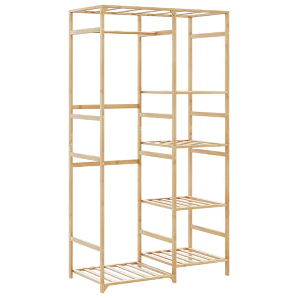 vidaXL riiulitega riideriiul 100x50x184,5 cm bambusest