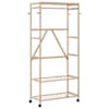 vidaXL riidenagi riiulite ja ratastega 90x40x179,5 cm bambusest