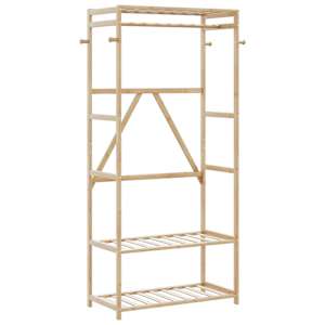 Stojalo za oblačila s policami 80x40x175 cm Bambus