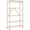 vidaXL riidenagi riiulite ja ratastega 110x40x180 cm bambusest