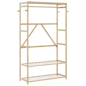 vidaXL riiulitega riidenagi, 110x40x175 cm, bambus