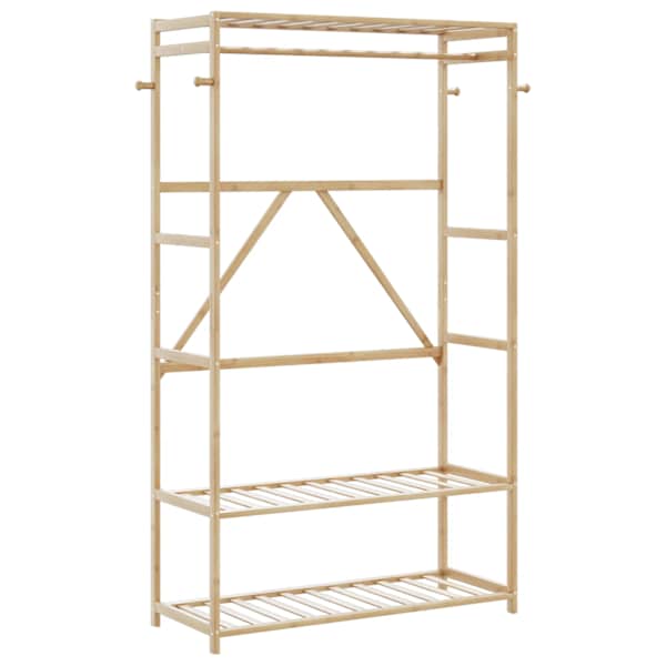 vidaXL riiulitega riidenagi, 110x40x175 cm, bambus