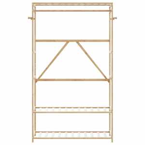 Stojan na oblečení s policemi 110x40x175 cm bambus - obrázek 3