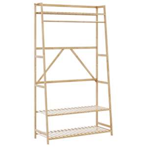 vidaXL riiulitega riideriiul 110x40x180 cm bambusest