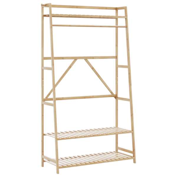 vidaXL riiulitega riideriiul 110x40x180 cm bambusest