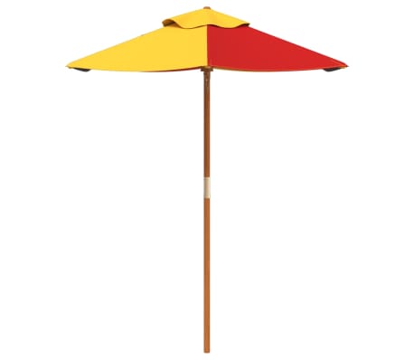 vidaXL Garden Umbrella for Kids with Wooden Pole &Oslash;120x140 cm