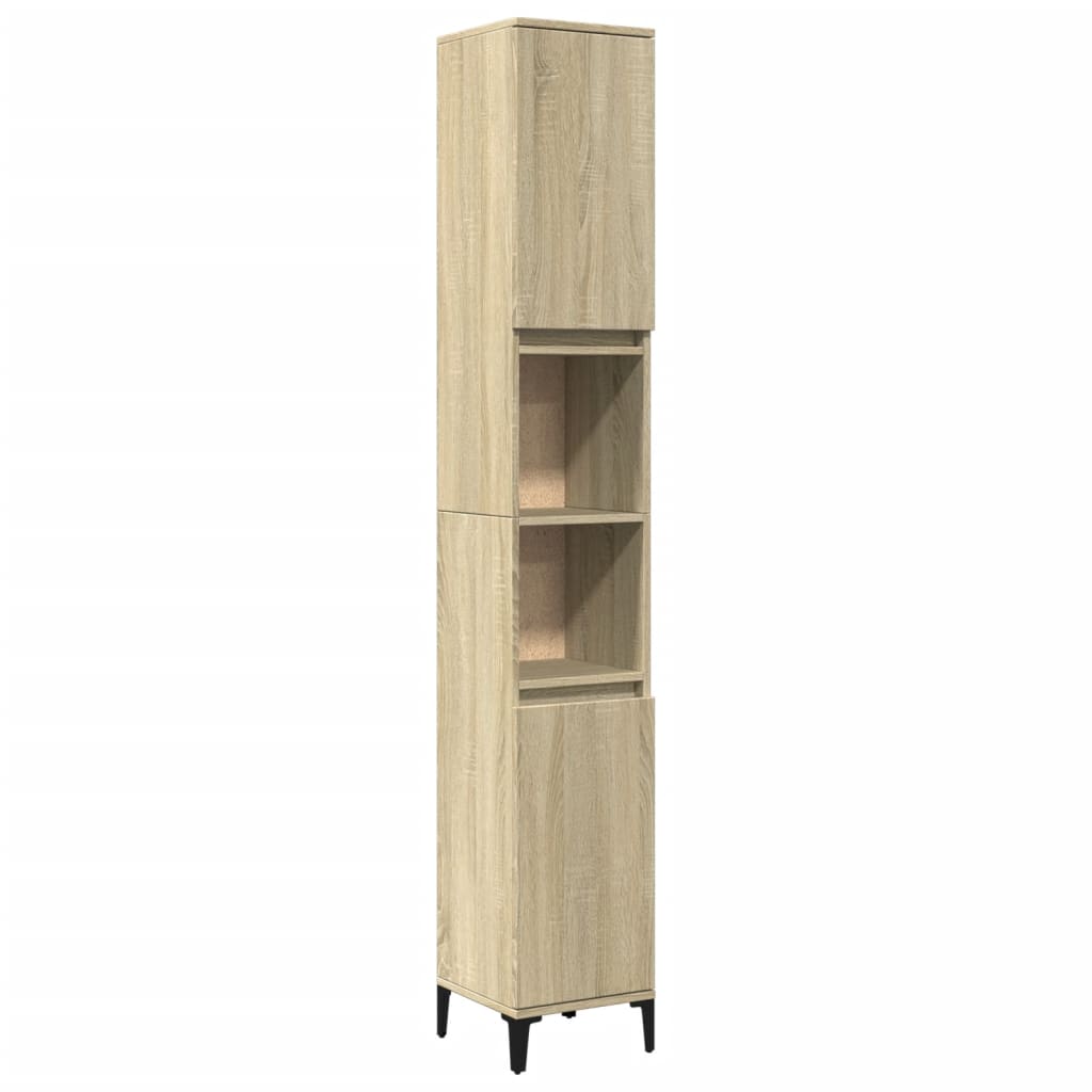 vidaXL Koupelnová skříňka dub sonoma 30 x 30 x 190 cm kompozitní dřevo