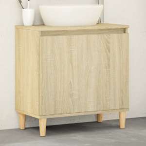 Skříňka pod umyvadlo dub sonoma 58x33x60 cm kompozitní dřevo - obrázek 1