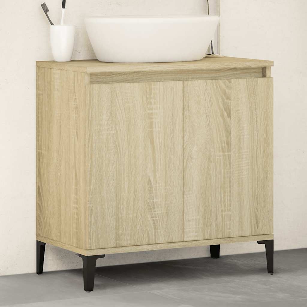 vidaXL Dulap de chiuvetă, stejar sonoma, 58x33x60 cm, lemn prelucrat