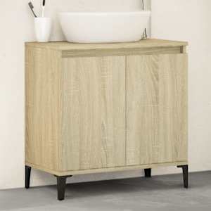 Skříňka pod umyvadlo dub sonoma 58x33x60 cm kompozitní dřevo - obrázek 1