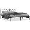 vidaXL metallist voodiraam peatsiga, must, 183x213 cm